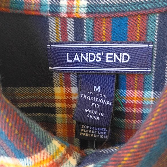 Lands' End Men's Flagship Flannel Shirt Size Medium NWT - Picture 2 of 8